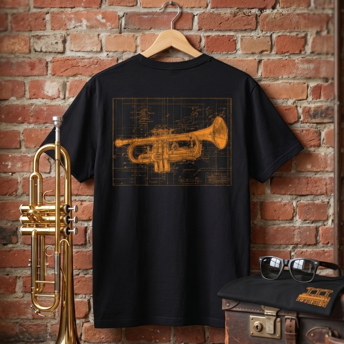 Brass Blueprint T-Shirt - Tempo Tribe