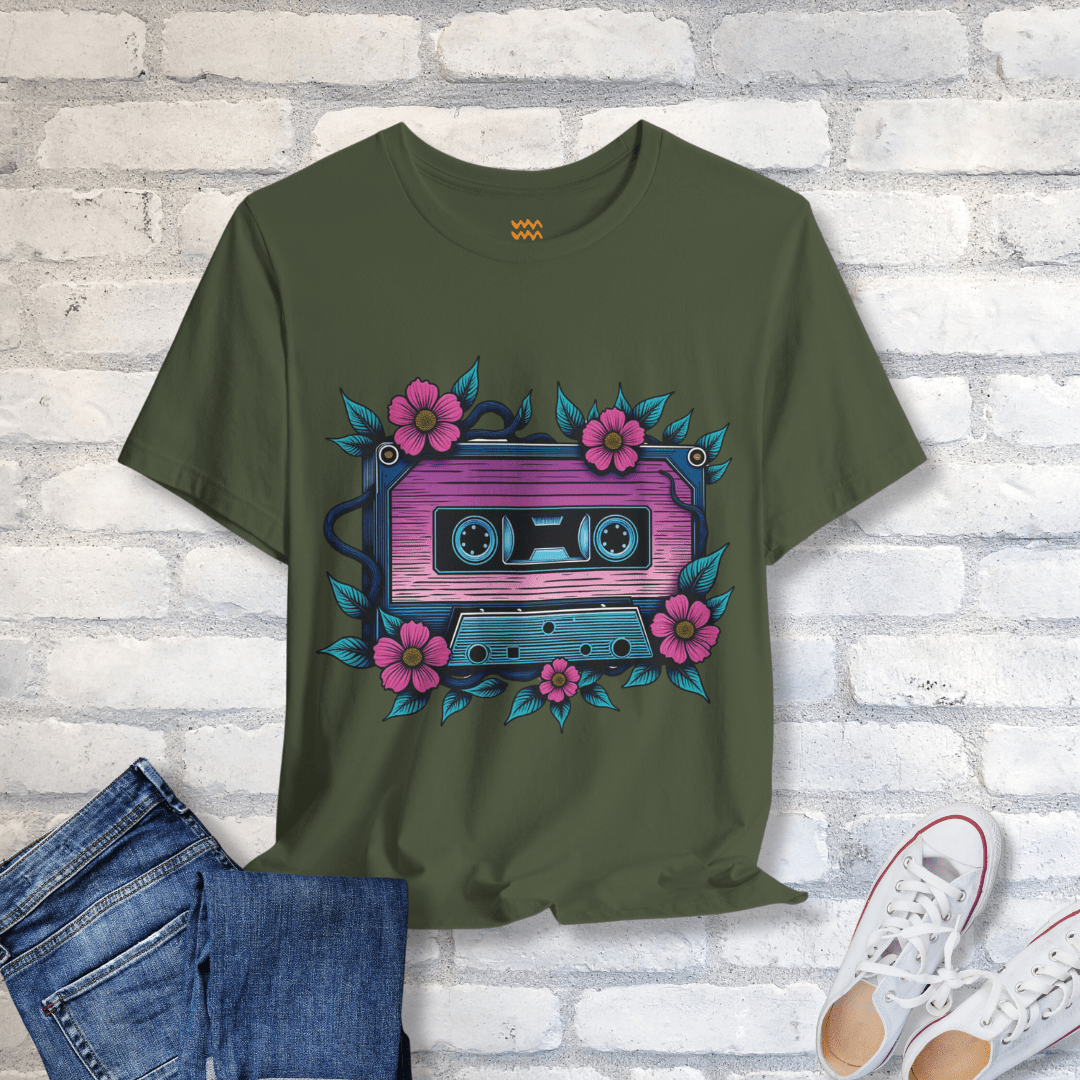 Cassette Bloom T-Shirt - Tempo Tribe