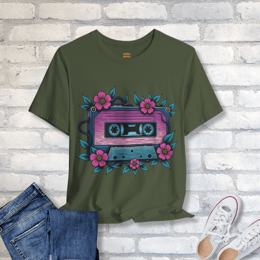 Cassette Bloom T-Shirt - Tempo Tribe