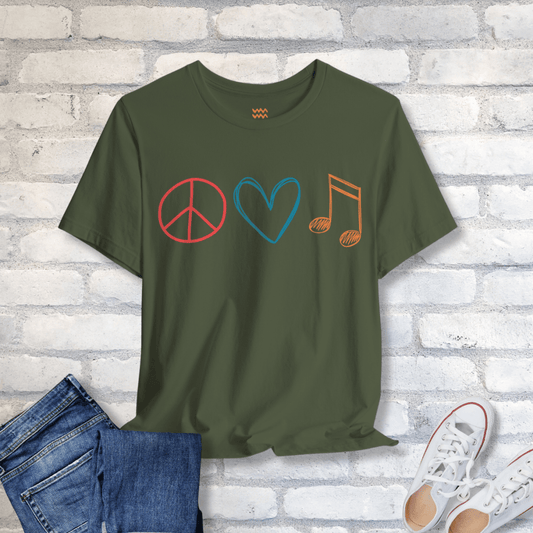 Peace Love Music T-Shirt - Tempo Tribe