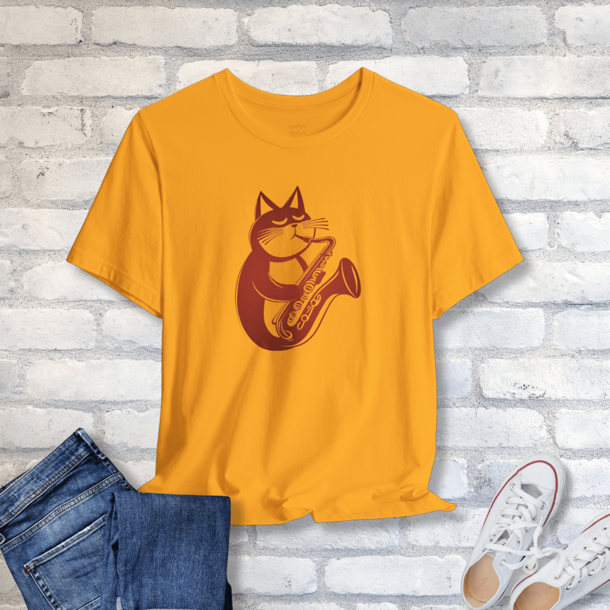 Saxy Cat T-Shirt - Tempo Tribe