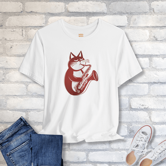 Saxy Cat T-Shirt - Tempo Tribe