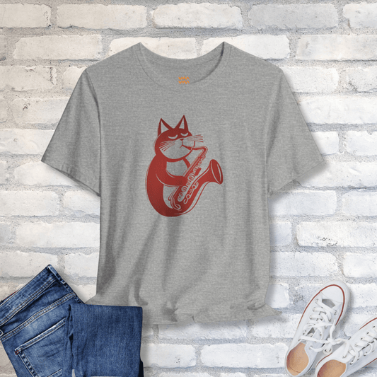 Saxy Cat T-Shirt - Tempo Tribe