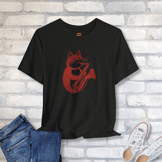 Saxy Cat T-Shirt - Tempo Tribe